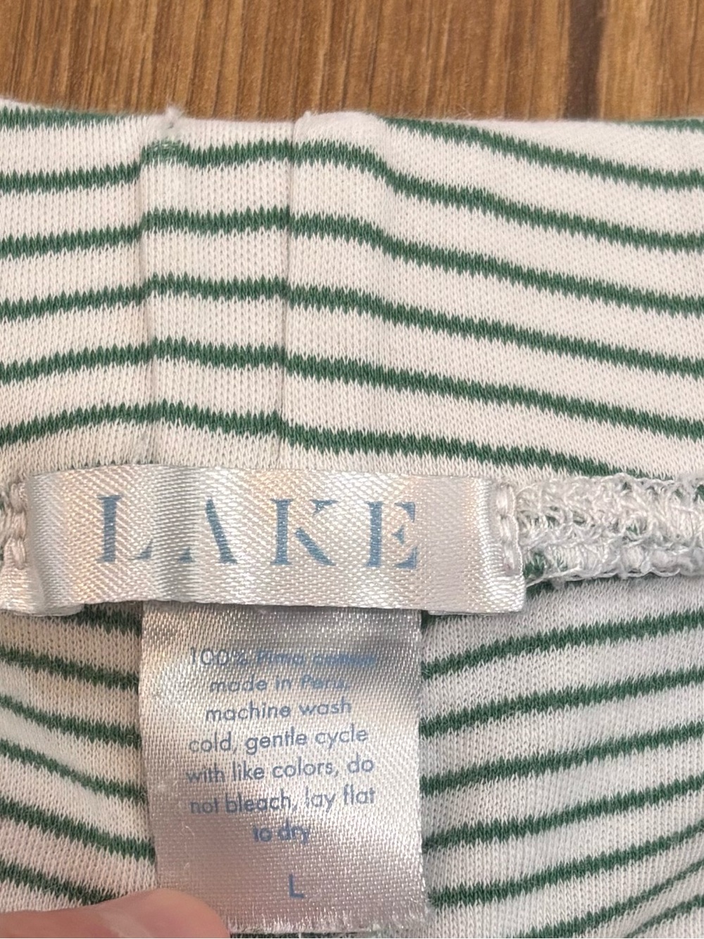 LAKE Pajama Pima Cotton Striped Pants - Picture 3 of 3